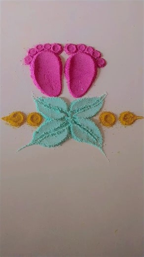 Navmi special pad chinh mini rangoli design#hdrangoli #viralvideo #satisfying