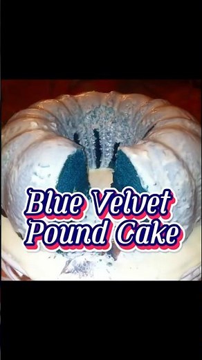 Making Blue Velvet Pound Cake