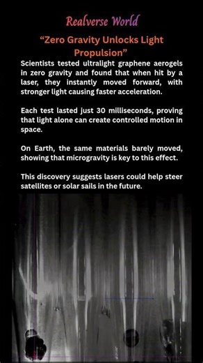 Light Can Move Objects in Space (No Fuel Needed) #space #universe