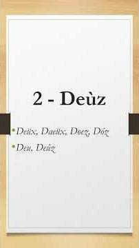 Numbers In The Gallo Language