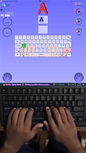 A to Z Capital Alphabet Button Practice on Keyboard Touch Typing #raushantypingmaster