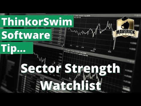 TOS - Sector Strength Watchlist. ThinkorSwim watchlist build & comparison of sectors to SPX