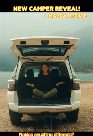 New camper reveal & Mazda update 🤍 I’ll always be a loyal Mazda fan at heart, but, sadly I had to let her go to make things more comfortable for my dog and I since I’m going to do this full time. It was so sad saying goodbye, but I’m excited for this next chapter! Lmk what upgrades you think I should do 🙂 #toyota #4runner #overlanding #camping #outdoors