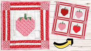 How to Make a Cute Strawberry Quilt Block
