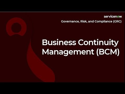 [013] Business Continuity Management (BCM) | ServiceNow GRC (CIS-RC & CIS-VRM Exam Prep)rep)