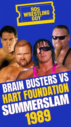 90s Wrestling Guy on Instagram: "Brain Busters vs Hart Foundation WWF Summerslam 1989 #WWE #WWF #Summerslam #Wrestling #FYP"