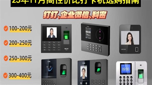 还在为选购打卡机烦恼？2025年11月最全打卡机选购指南来啦！钉钉、企业微信、科密等品牌，15款打卡机详细对比，告诉你哪个品牌好，哪款功能更强大！