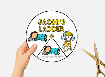 Jacob's Ladder Bible Story Spinning Wheel Craft - Sunday School & Homeschool
