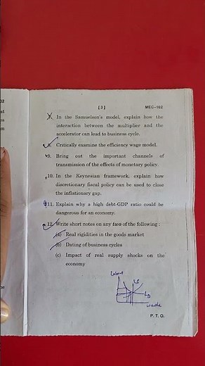 MEC 102 Macroeconomics Analysis June 2024 Question Paper #ignou #maeco #shorts