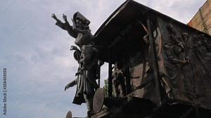 Forced labour in the Soviet Union. Gulag, malenki robot memorial (malenkaya rabota) Budapest, Hungary, Europe 4K Stock ビデオ