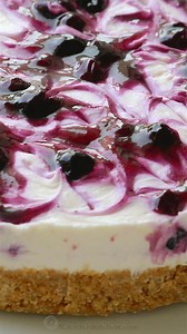 This No-Bake Blueberry Cheesecake is Stunning! Recipe: https://natashaskitchen.com/no-bake-blueberry-cheesecake/ | NatashasKitchen.com