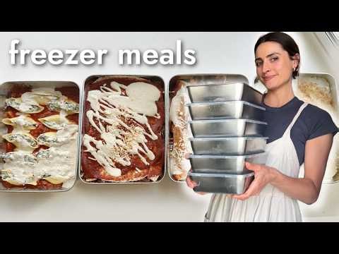 Cook Once, Eat For A Month! 5 Nutritious Comfort Freezer Meals! (plant based)