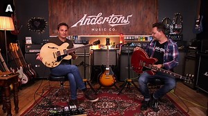 6.4K views · 128 reactions | Is Gibson's ES-335 the most versatile guitar ever made? 樂 Danish Pete & The Captain take their ES-335 Custom Shop Reissue models out for a spin to answer that big question! Full Video: https://bit.ly/3hqPSw0  ES-335 Guitars: https://bit.ly/33xjfYn  | Andertons Music Co. | Facebook
