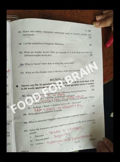 JUST OUT 🚨 STD 10 Science Answer Key | 28 Feb 2026