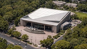 Auditorio Nacional from above in Chapultepec Park