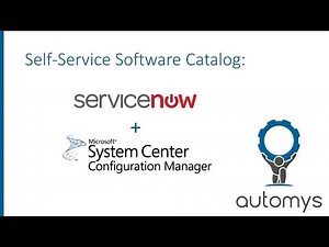 Self-Service App Store Integration: ServiceNow + Configuration Manager