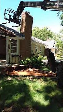 how to remove fireplace, chimney from home, diy chimney brick stone removal