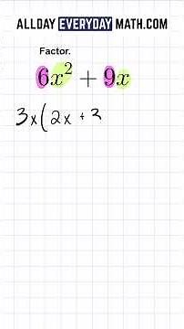 How to factor a binomial using GCF!