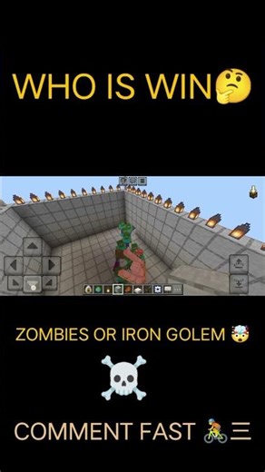 Epic Minecraft Battle: Golem vs Zombies gaming, minecraftbattle, irongolem, zombies, mobfight Shorts