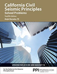 PE California Civil Seismic Principles Solved Practice Problems - Print - PPI