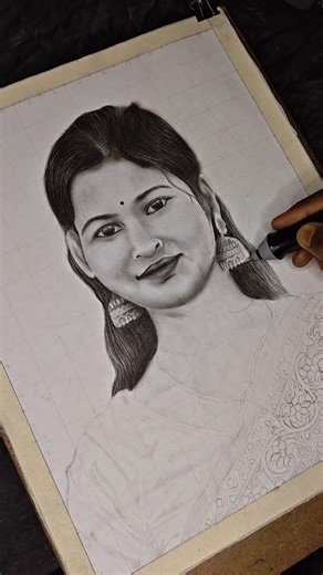 Beautiful Portrait Drawing 😍🔥 #shorts #ytshorts #portraitdrawing