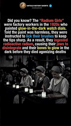 The Radium Girls: The Most Horrifying Workplace Disaster #shorts #history #americanhistory