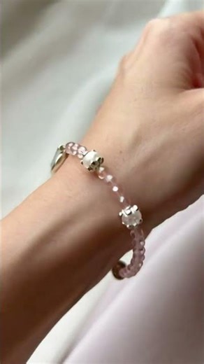 Aurora Pink Bracelet Making (Short) | Easy DIY Bracelet Tutorial | Toggle Clasp