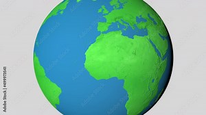 Seamless looping animation of the earth zooming in to the 3d map of Malta with the capital and the biggest cites in 4K resolution Stock Video