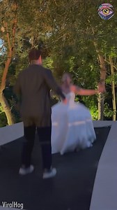 Groom tears bride's dress during trampoline fun | Bright Side