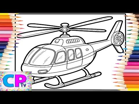 Helicopter Preparing for Takeoff/Utility Helicopters/Art Therapy/Coloring Process/Uplifting Music