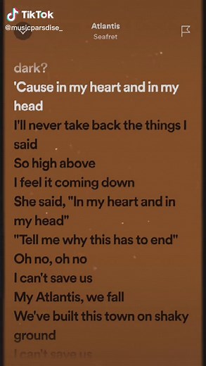 Atlantis speed up. #lyricmusicparadise #spedupsongss #spedupsounds #spedupaudios #spedup #nightcore #fyp #fypシ #lyrics_songs #lyricsvideo #spotify #seafret #seafretatlantis