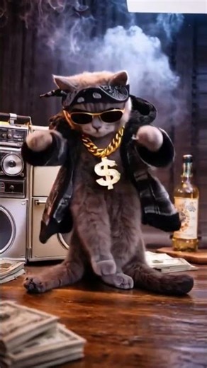 Lil Gin Rap Dance to Snoop Style 😺🔥 #catdance #funnycats