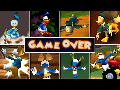 All Donald Duck Goin' Quackers Versions Death & Game Over Screens!
