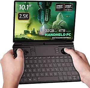 GPD Win MAX 2 2025 Handheld Gaming PC with AMD Ryzen AI 9 HX 370, Radeon 890M GPU, 32GB RAM, TB SSD, OcuLink, 10.1" IPS Display, Gaming Controls, Keyboard and touchpad