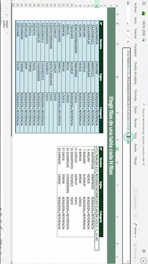 Extraer filas cada N en Excel y Google Sheets