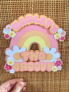Zwei tolle Flower Power Cake Topper - Etsy.de
