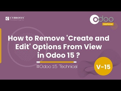 How to Remove 'create and edit' Options From View in Odoo 15 | Odoo Development Tutorial