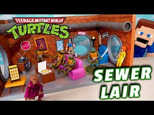 Ninja Turtles NECA 1980's Cartoon Sewer Lair EXCLUSIVE Playset