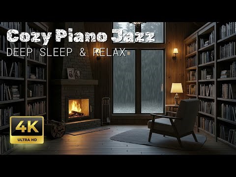 Cozy Piano Jazz ☕ Smooth Background Music for Deep Sleep, Study & Relaxation (Warm Ambience)