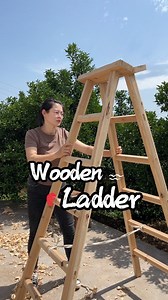 2K views · 5.7K reactions | From Tree to Tool: A Chinese Farmer’s Incredible Handmade Fruit Picker Ladder #diy #woodworking #homemade #handmade #craft #carpentry #asmr #viralreels #foryou #chinese | Ling Li | Facebook