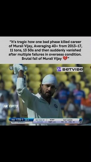 The Tragic Downfall of Murali Vijay... 💔🏏