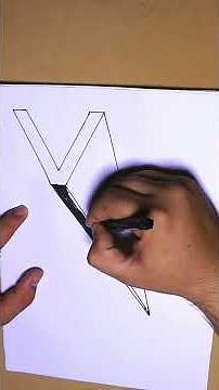 How to Draw Letter V | Pencil Sketch Alphabet Art""Watch how I draw the 3D letter