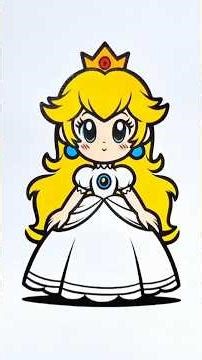 Princess Peach Coloring #peach #princess #mario #shorts #short #shortsfeed #shortvideo