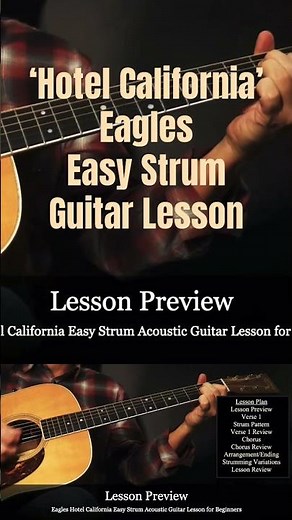 Eagles Hotel California Guitar Lesson [Easy Strum Version for Beginners]