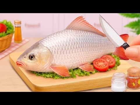 Tiny Cooking Fish 🐟 Easy Miniature Sweet and Sour Baked Fish Recipe | Petite Cooking