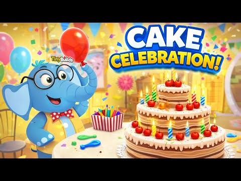 Cute Elephant Birthday Party 🎂 Cake & Balloons Fun for Kids!