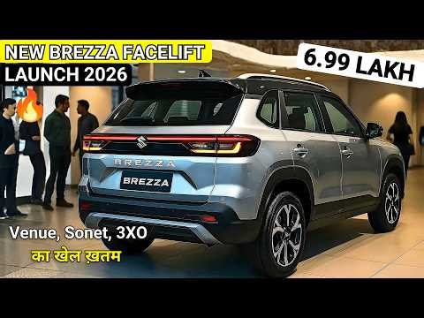 New Brezza Launch ADAS, Panoramic Sunroof, BYE BYE Nexon, Venue and 3XO,