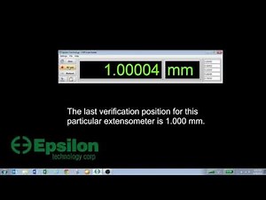 Epsilon Technology - 3590VHR Extensometer Calibrator Software Demo
