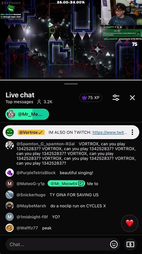 @vortrox gets cooked by gina 😭 #shorts #gd #geometrydash