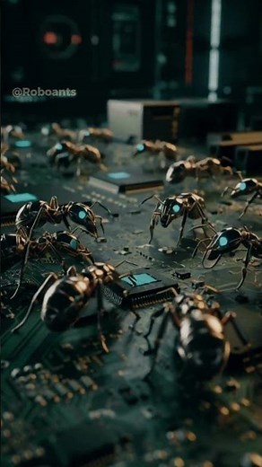 Robot Ants Build a Futuristic PC | Satisfying AI Short #shorts